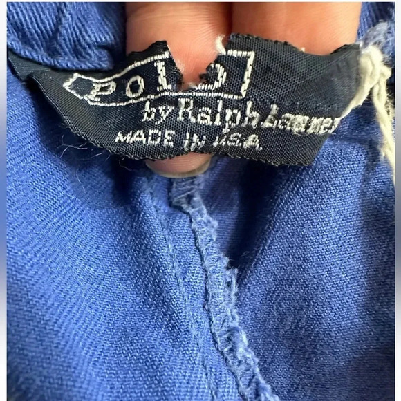 NWT VTG Polo Ralph Lauren Blue Walking Pants Fly Zip Golf Made in USA Sz L - Picture 10 of 13
